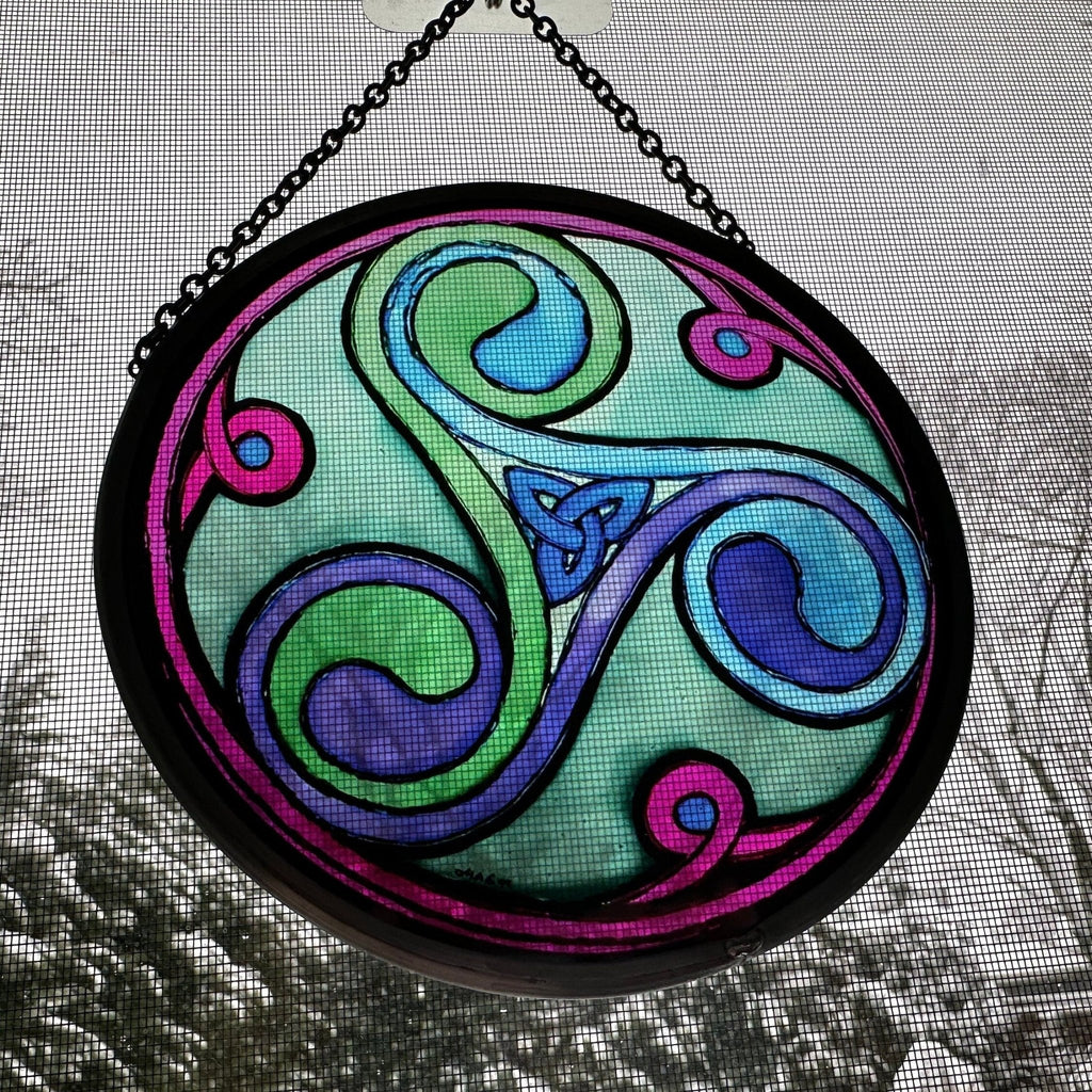 Green Durrow Celtic Spiral Suncatcher Gifts La Vie Bien Green Durrow Celtic Spiral Suncatcher