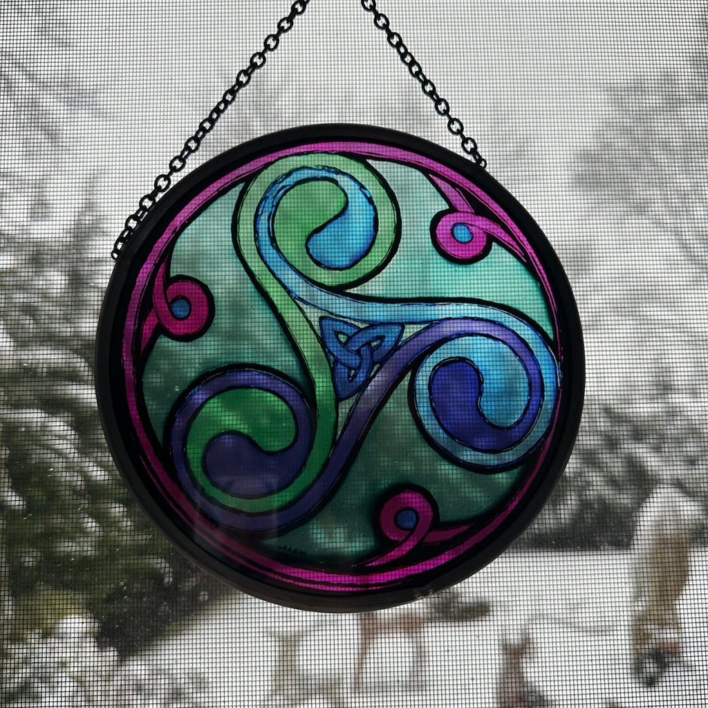 Green Durrow Celtic Spiral Suncatcher Gifts La Vie Bien Green Durrow Celtic Spiral Suncatcher