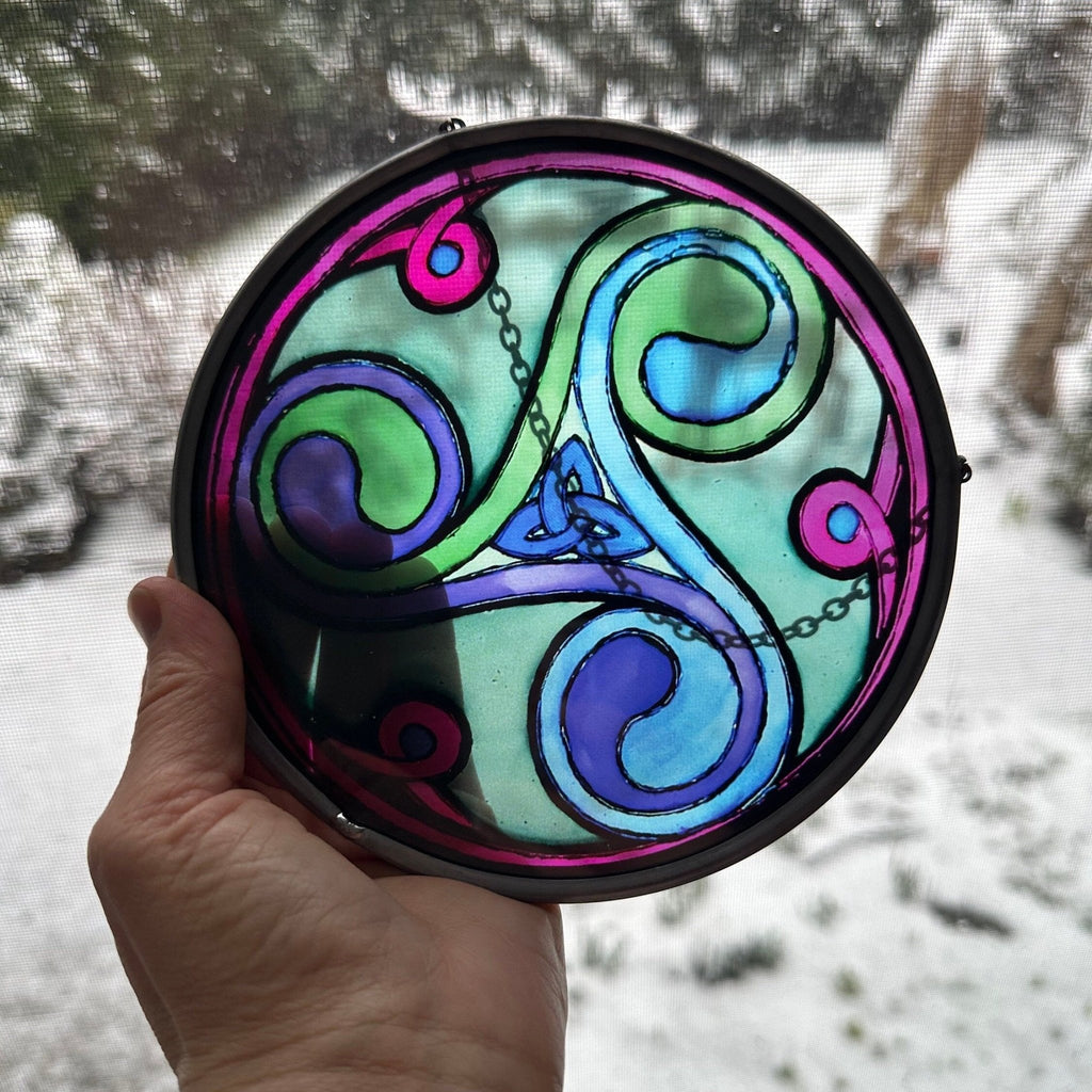 Green Durrow Celtic Spiral Suncatcher Gifts La Vie Bien Green Durrow Celtic Spiral Suncatcher