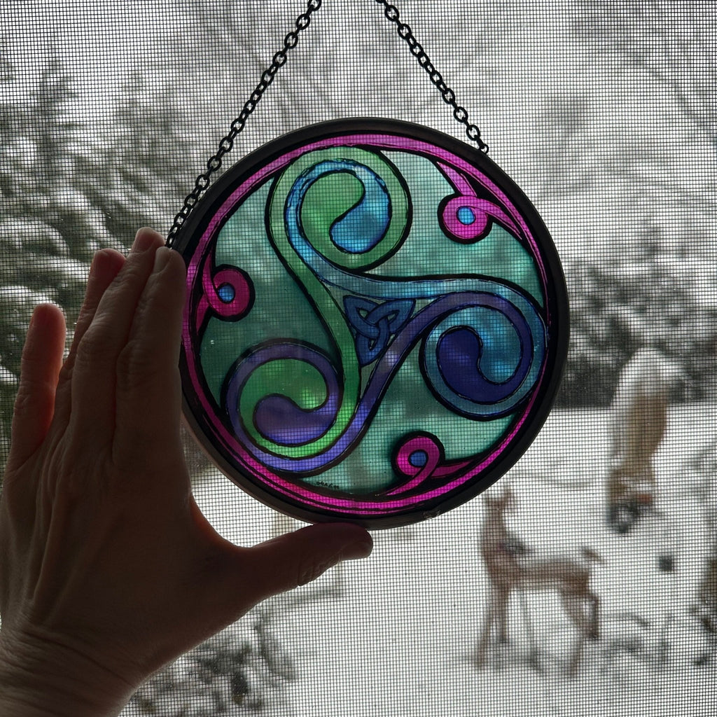 Green Durrow Celtic Spiral Suncatcher Gifts La Vie Bien Green Durrow Celtic Spiral Suncatcher