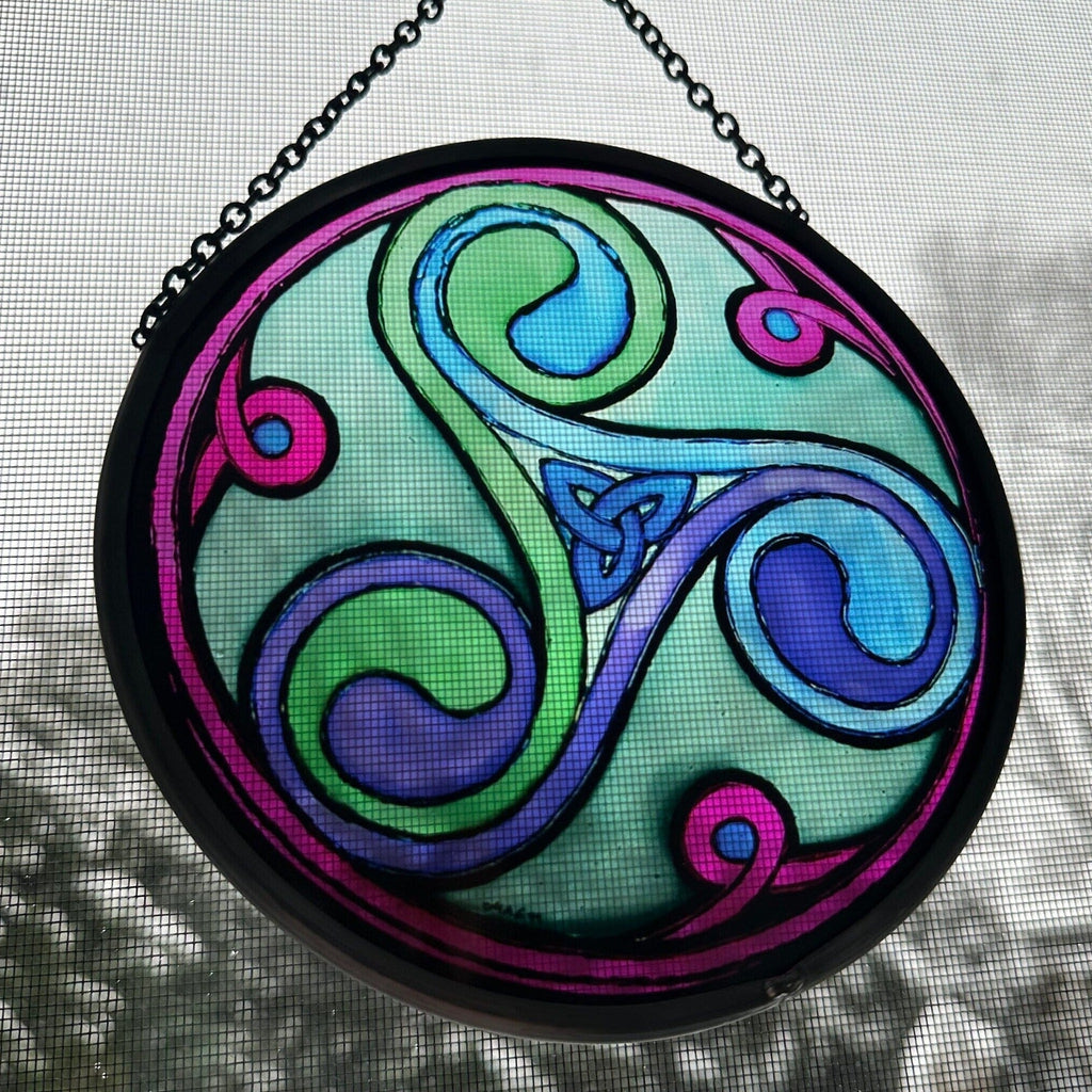 Green Durrow Celtic Spiral Suncatcher Gifts La Vie Bien Green Durrow Celtic Spiral Suncatcher