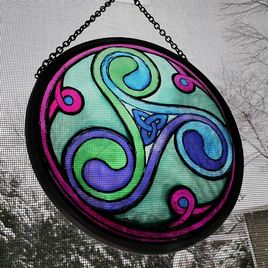 Green Durrow Celtic Spiral Suncatcher Gifts La Vie Bien Green Durrow Celtic Spiral Suncatcher