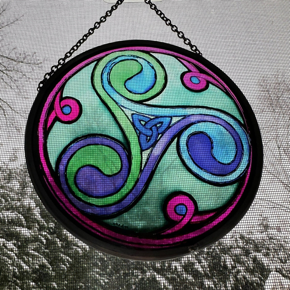 Green Durrow Celtic Spiral Suncatcher Gifts La Vie Bien Green Durrow Celtic Spiral Suncatcher