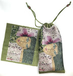 Green Eye Glass Cover & Lens Cleaning Fabric Eyewear Cases & Holders La Vie Bien Green Eye Glass Cover & Lens Cleaning Fabric