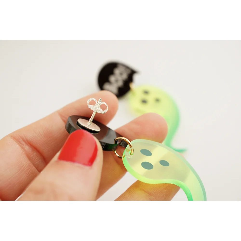 Green Ghost Earrings by Laliblue Earrings and Accessories La Vie Bien Green Ghost Earrings by Laliblue