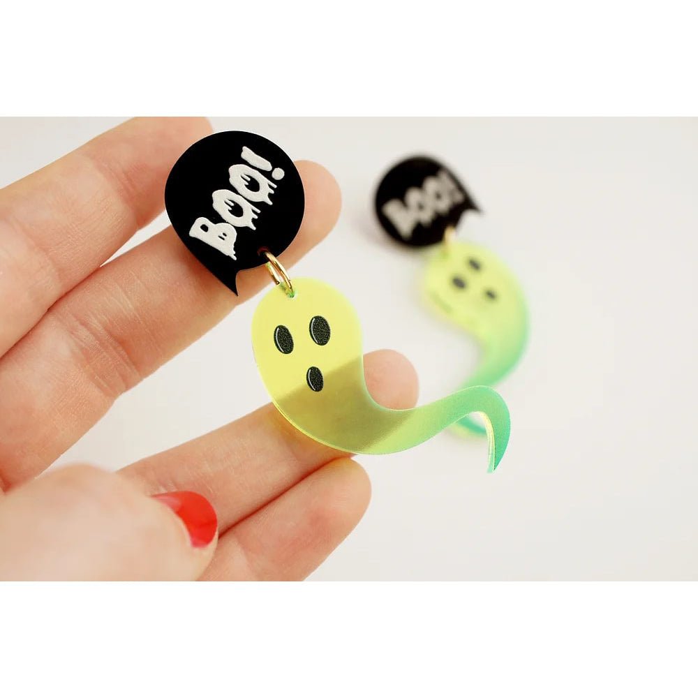 Green Ghost Earrings by Laliblue Earrings and Accessories La Vie Bien Green Ghost Earrings by Laliblue