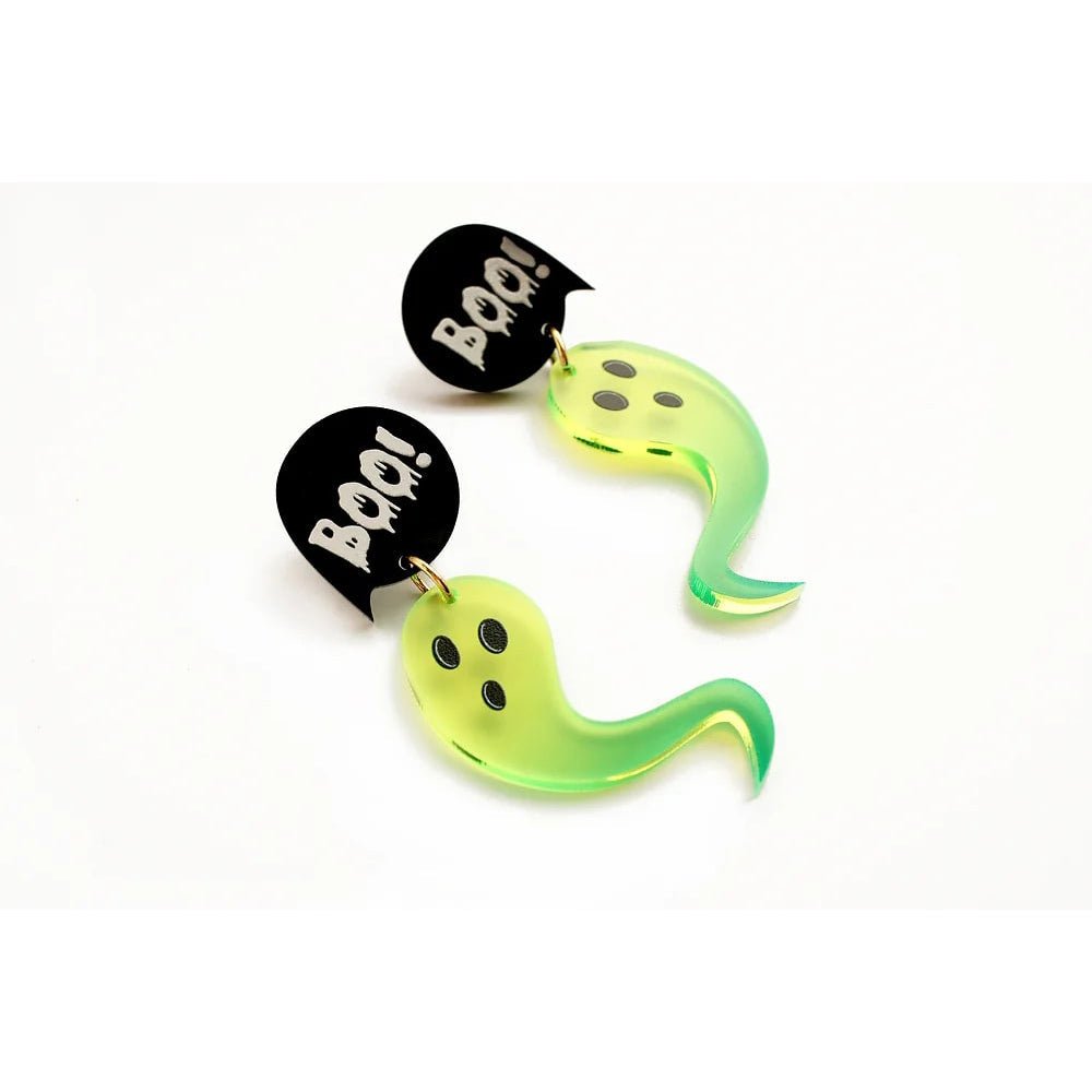 Green Ghost Earrings by Laliblue Earrings and Accessories La Vie Bien Green Ghost Earrings by Laliblue