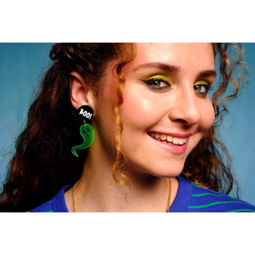 Green Ghost Earrings by Laliblue Earrings and Accessories La Vie Bien Green Ghost Earrings by Laliblue