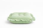 Green Gingham Ruffle Baby Lounger Cover La Vie Bien Green Gingham Ruffle Baby Lounger Cover