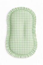 Green Gingham Ruffle Baby Lounger Cover La Vie Bien Green Gingham Ruffle Baby Lounger Cover