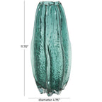 Green Glass Bubble Textured Vase Vases La Vie Bien Green Glass Bubble Textured Vase