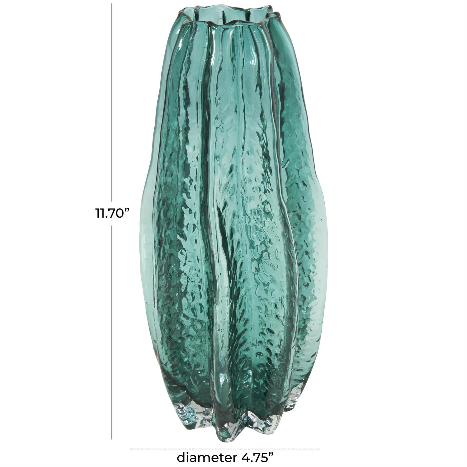 Green Glass Bubble Textured Vase Vases La Vie Bien Green Glass Bubble Textured Vase