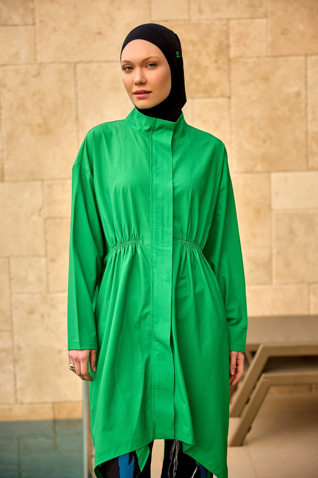 Green High Performance Full Coverage Burkini Set M2503-1 Covered Burkini Swimwear La Vie Bien Green High Performance Full Coverage Burkini Set M2503-1