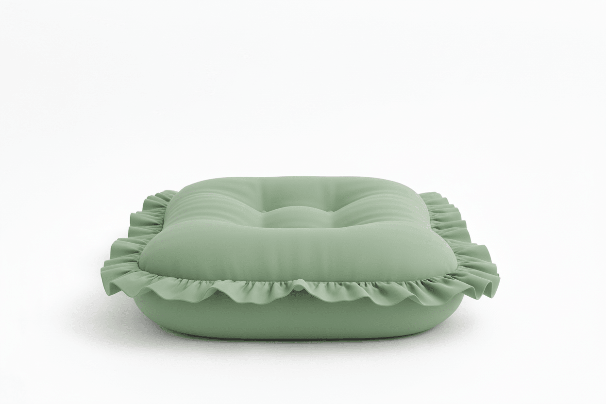 Green Ruffle Baby Lounger Cover La Vie Bien Green Ruffle Baby Lounger Cover