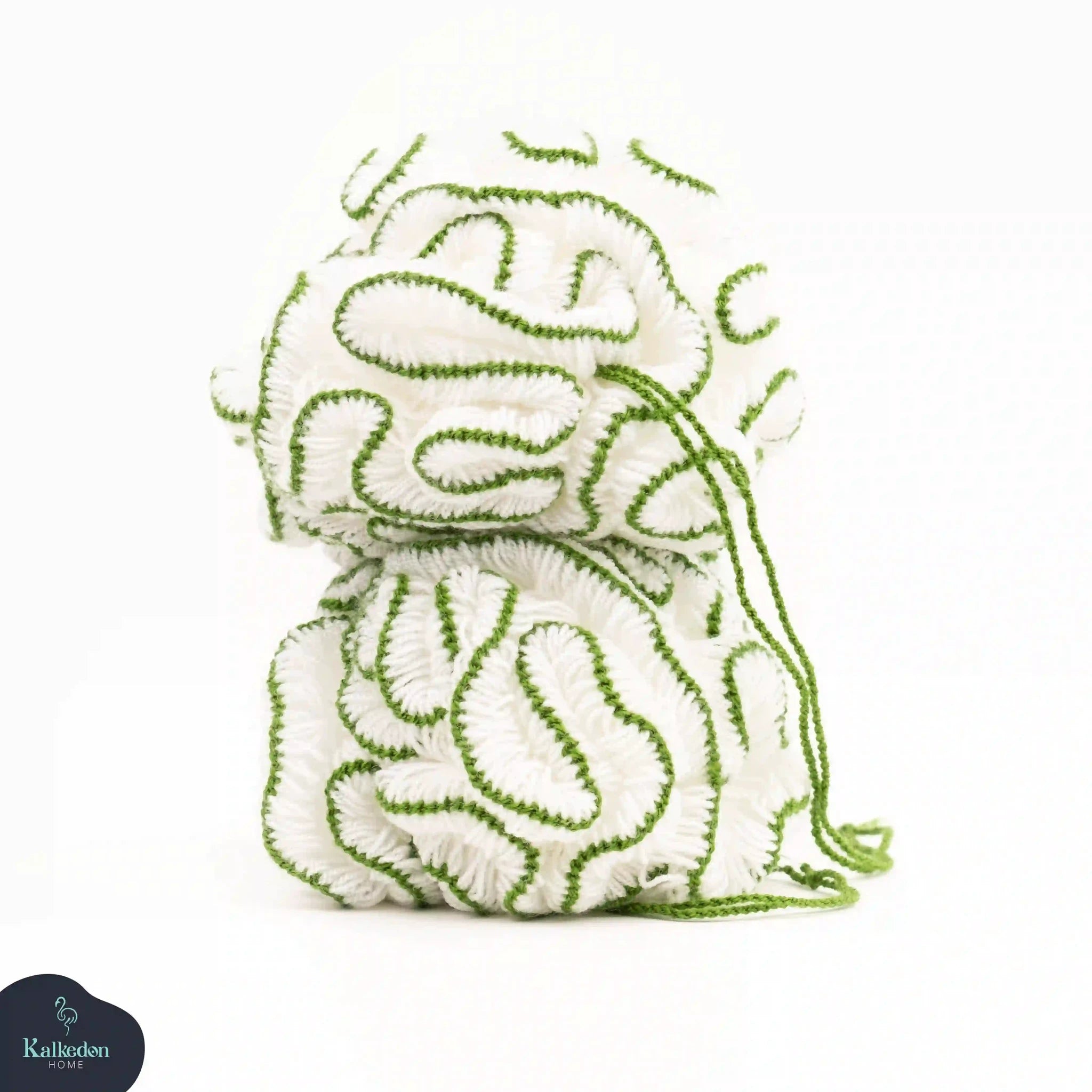 Organic Cotton Shower Pouf by Kalkedon Towels