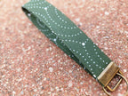 Green Swirls Keyfob Wristlet by Hoosier Handkerchief Company