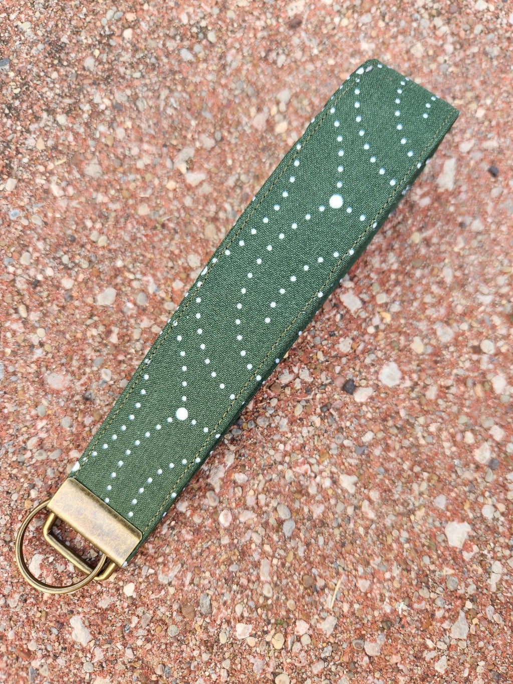 Green Swirls Keyfob Wristlet by Hoosier Handkerchief Company