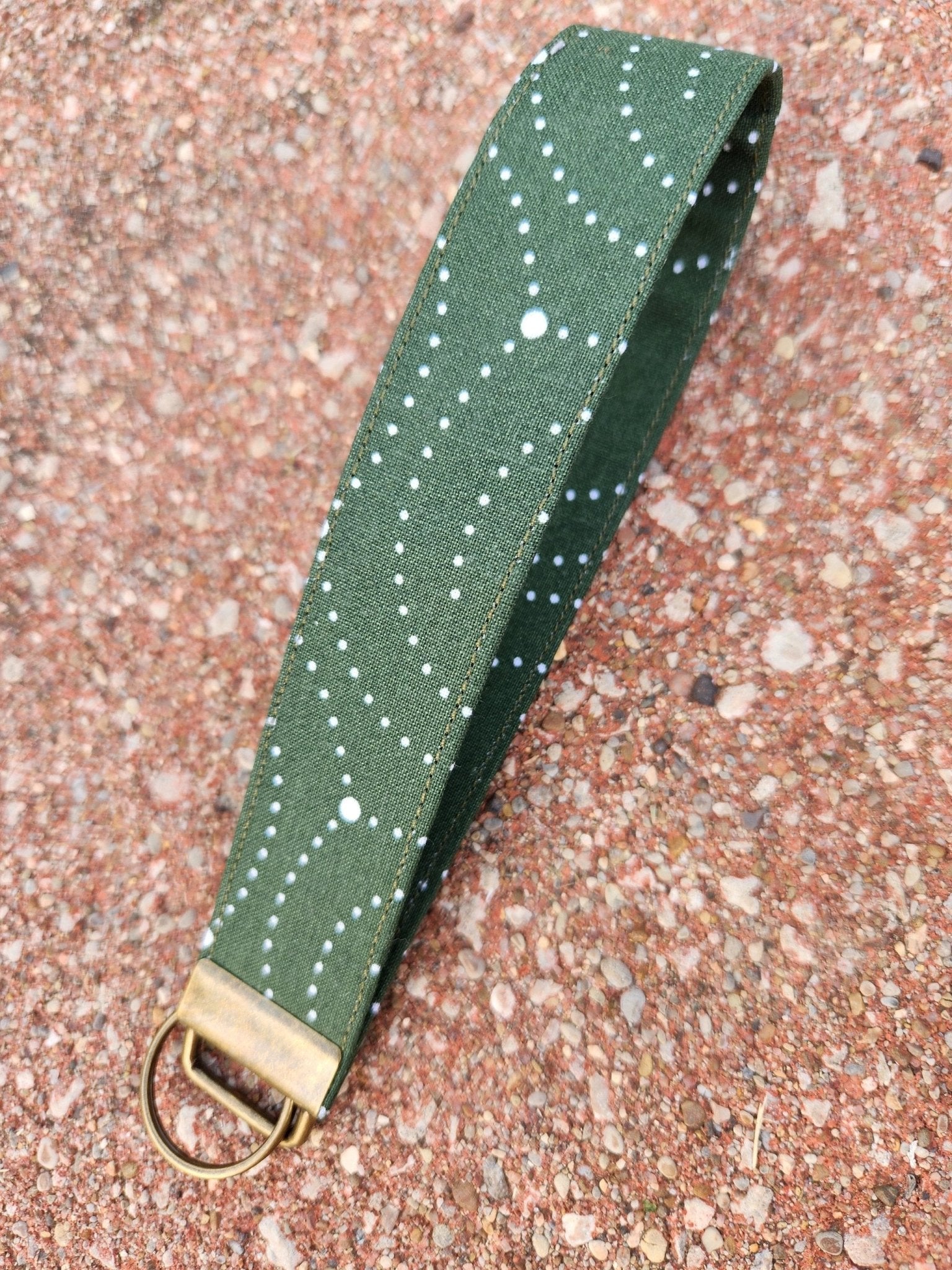 Green Swirls Keyfob Wristlet by Hoosier Handkerchief Company