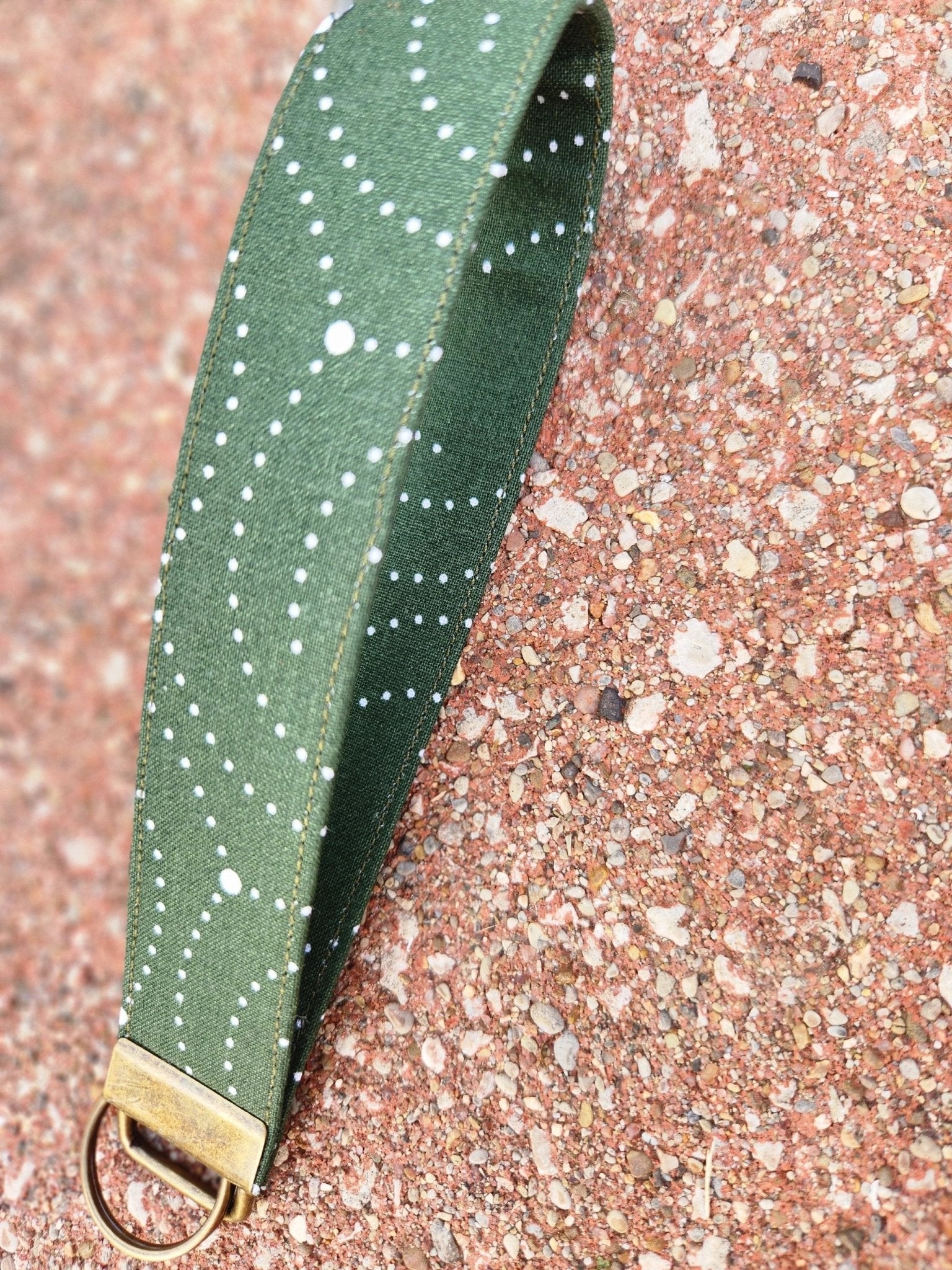 Green Swirls Keyfob Wristlet by Hoosier Handkerchief Company