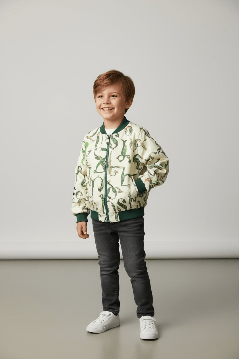 Green Trchnagir Jacket Armenian Alphabet Kids dress La Vie Bien Green Trchnagir Jacket
