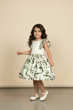 Green Trchnagir kids Dress Armenian Alphabet Kids dress La Vie Bien Green Trchnagir kids Dress