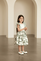 Green Trchnagir kids Dress Armenian Alphabet Kids dress La Vie Bien Green Trchnagir kids Dress