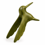 Green Wood Hummingbird Figurine Decoration Wooden Figurine La Vie Bien Green Wood Hummingbird Figurine Decoration