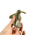 Green Wood Hummingbird Figurine Decoration by Music Frog Co