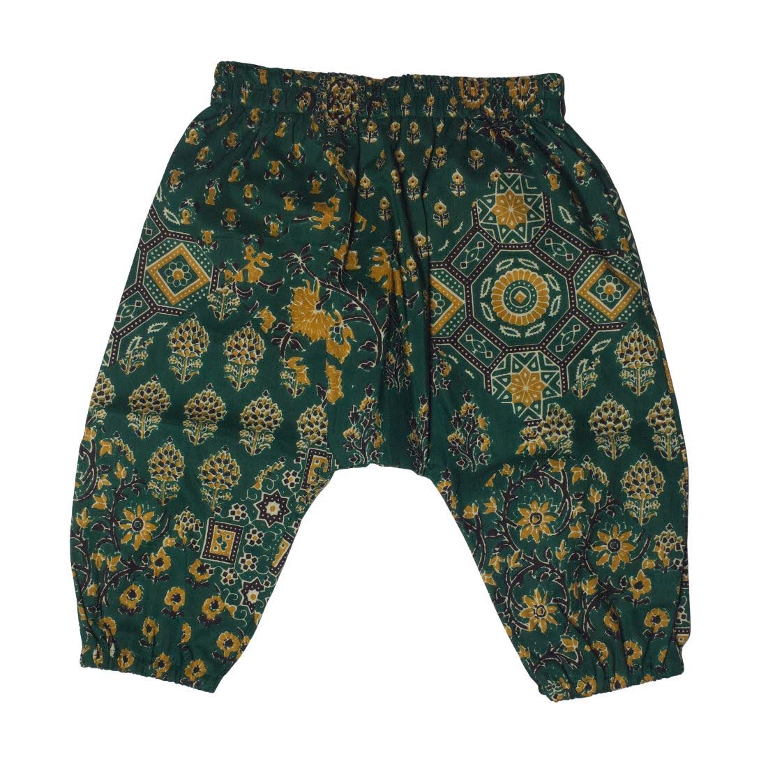 Green Zigzag Pocket Harem Pants Baby Pants La Vie Bien Green Zigzag Pocket Harem Pants