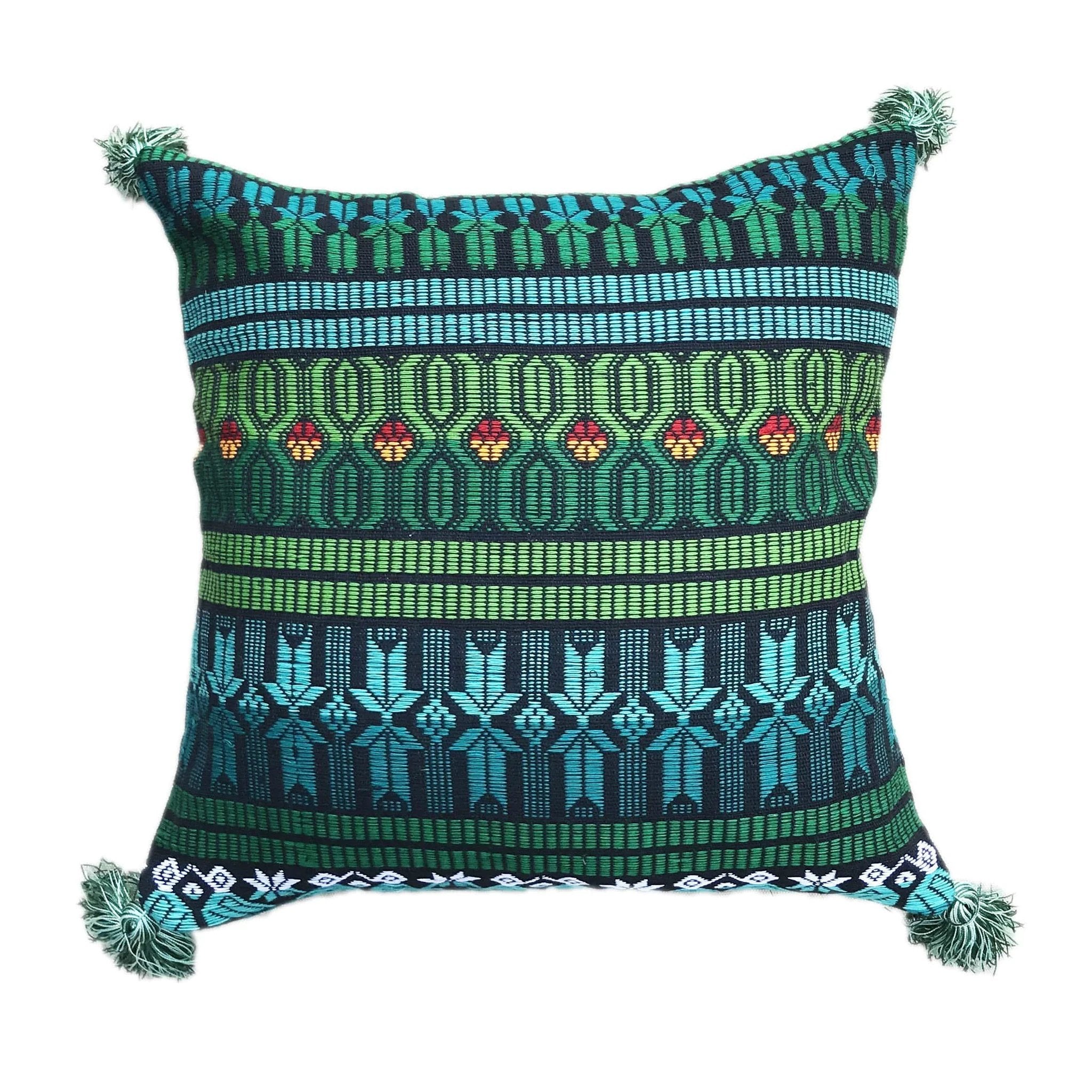 Guatemalan Brocade Throw Pillow by Upavim Crafts