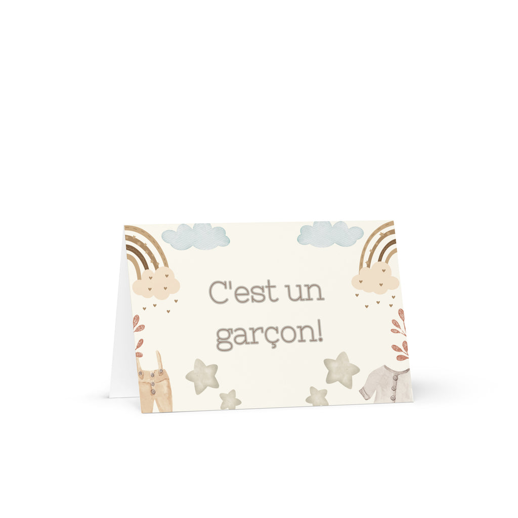 C'est un garçon! (It's a boy) French Greeting card