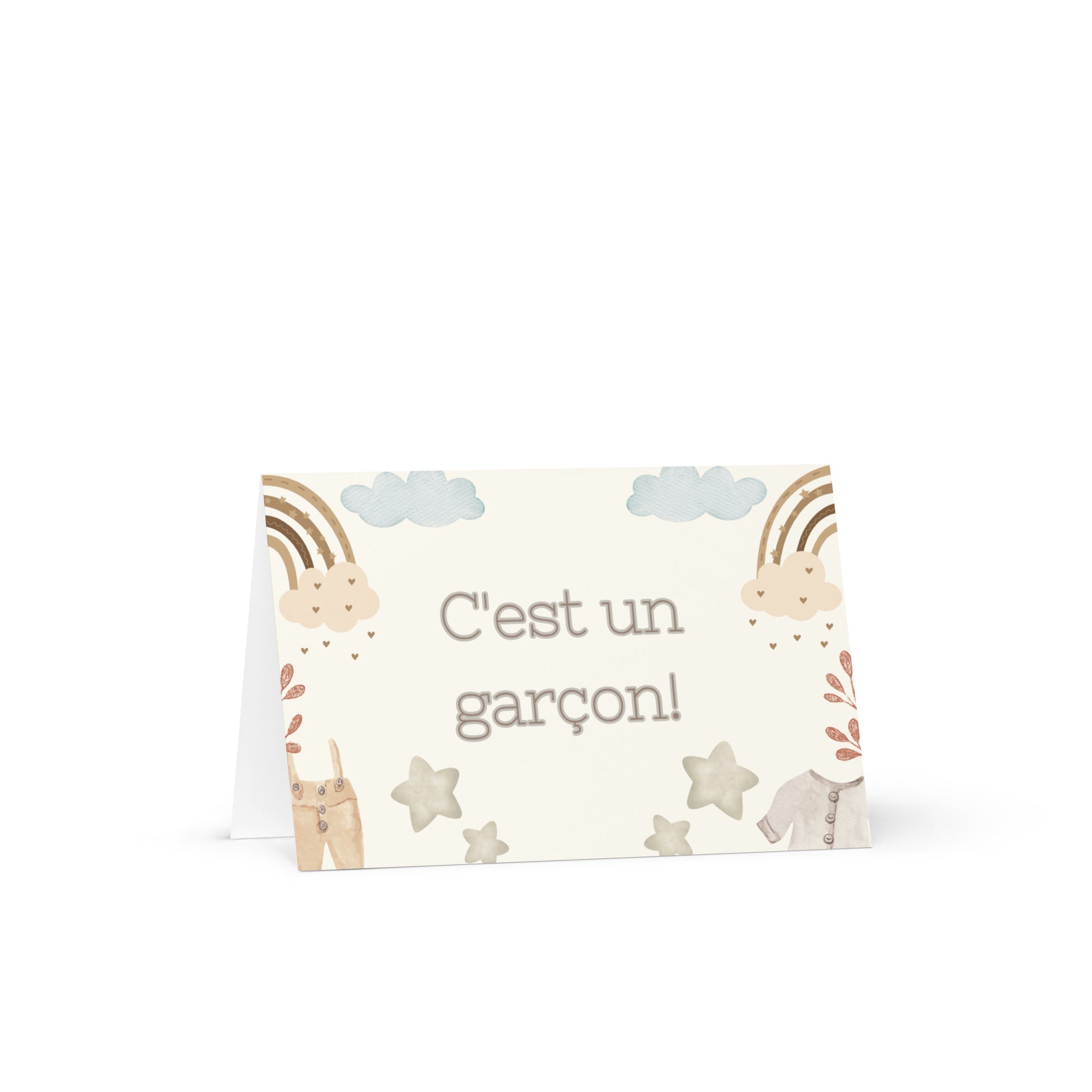 C'est un garçon! (It's a boy) French Greeting card