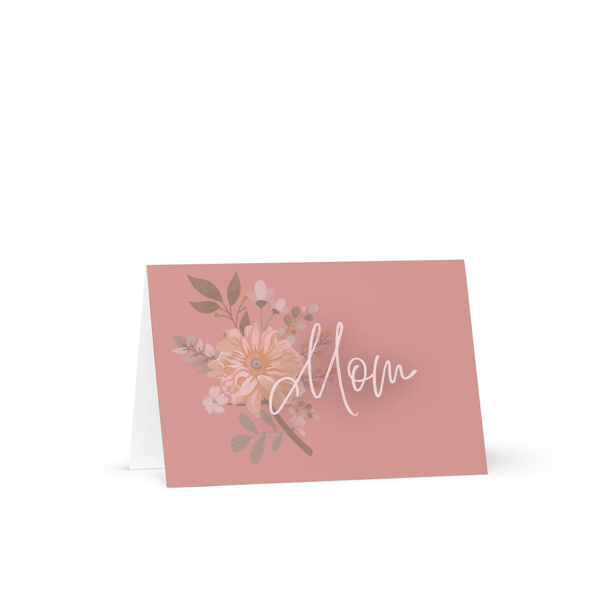 Pink floral Mom Greeting card