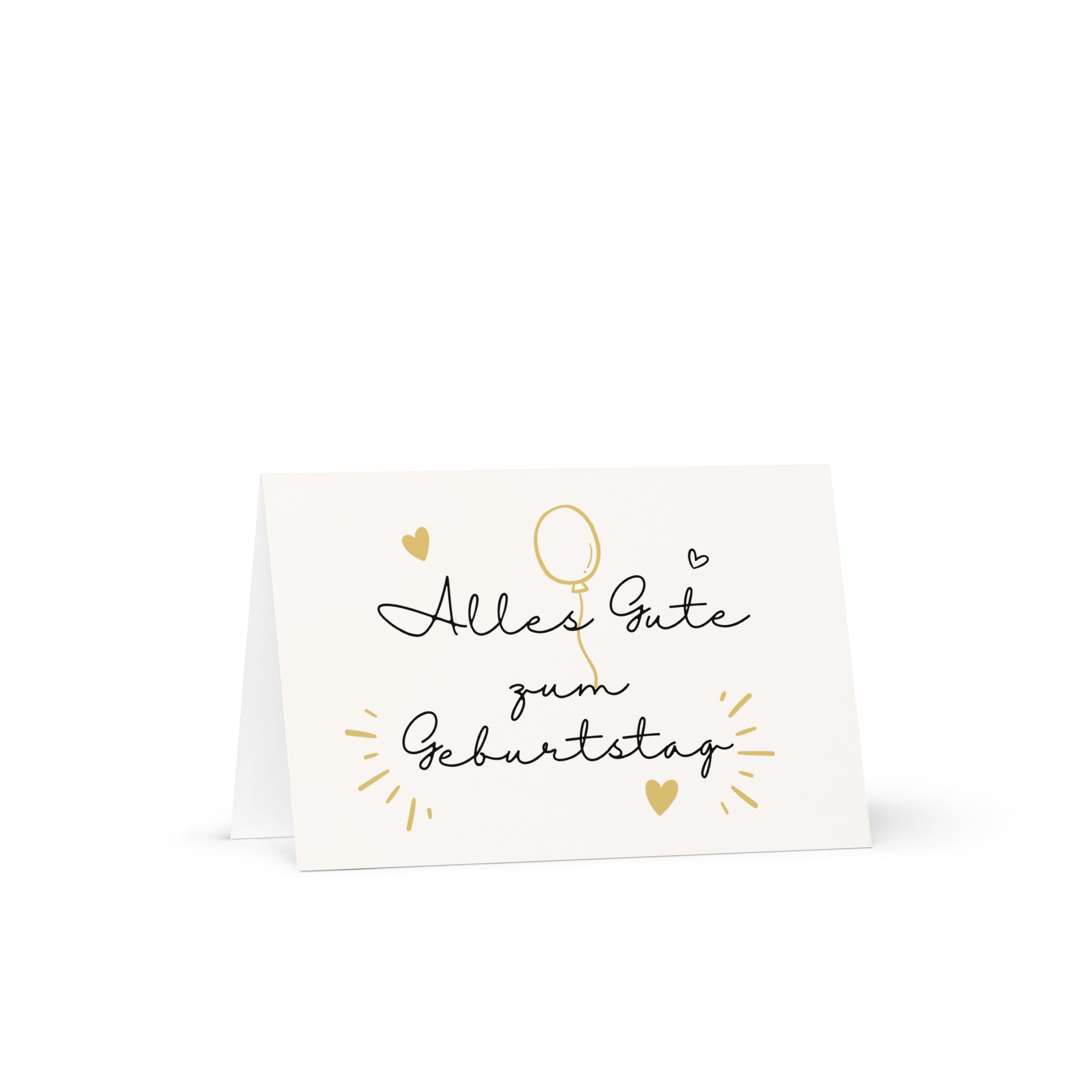 Alles gute zum Geburtstag gold balloon Greeting card