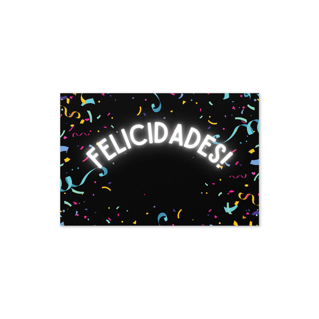 Felicidades confetti Greeting card