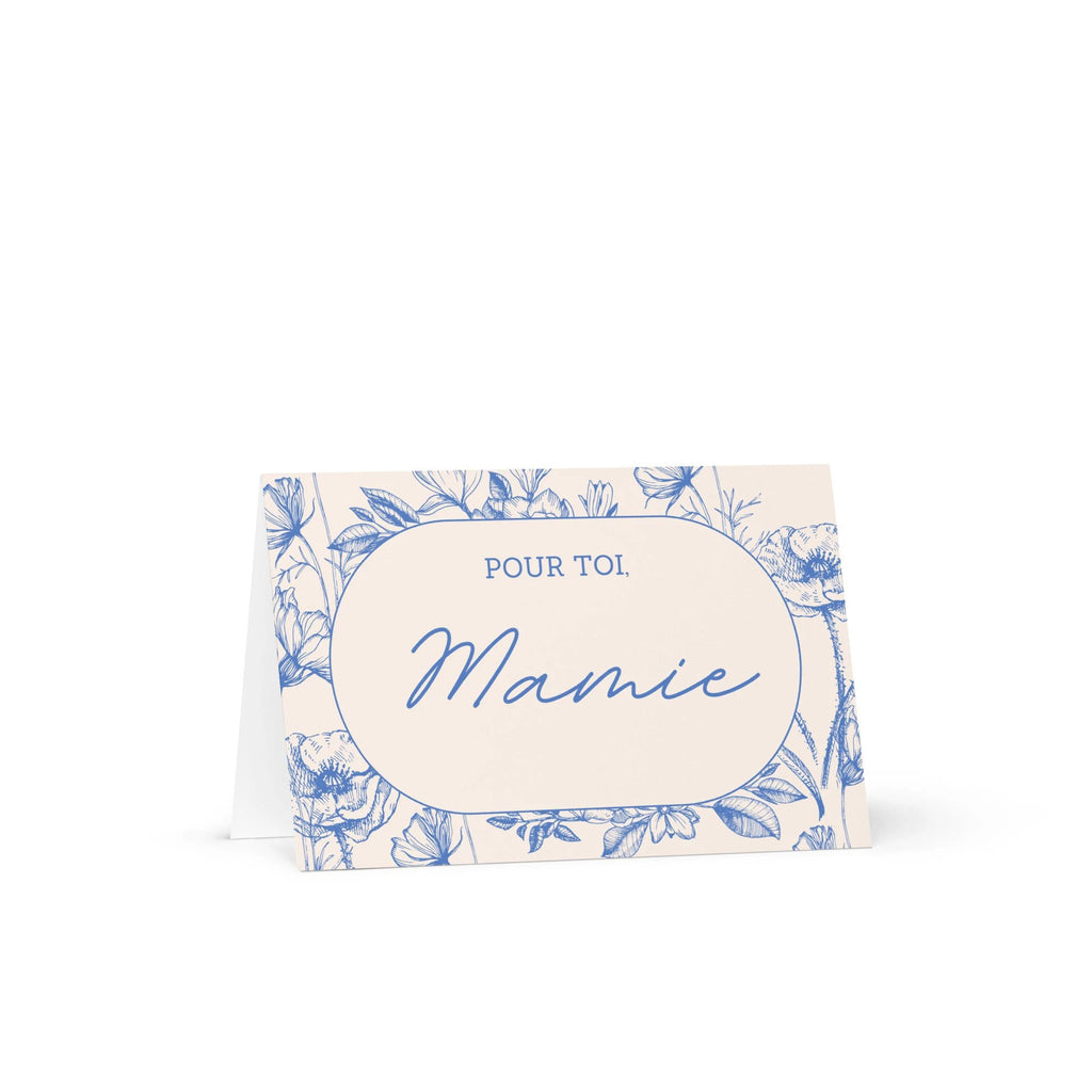 Pour toi, mamie French grandma birthday Greeting card with envelope for special occasions by La Vie Bien