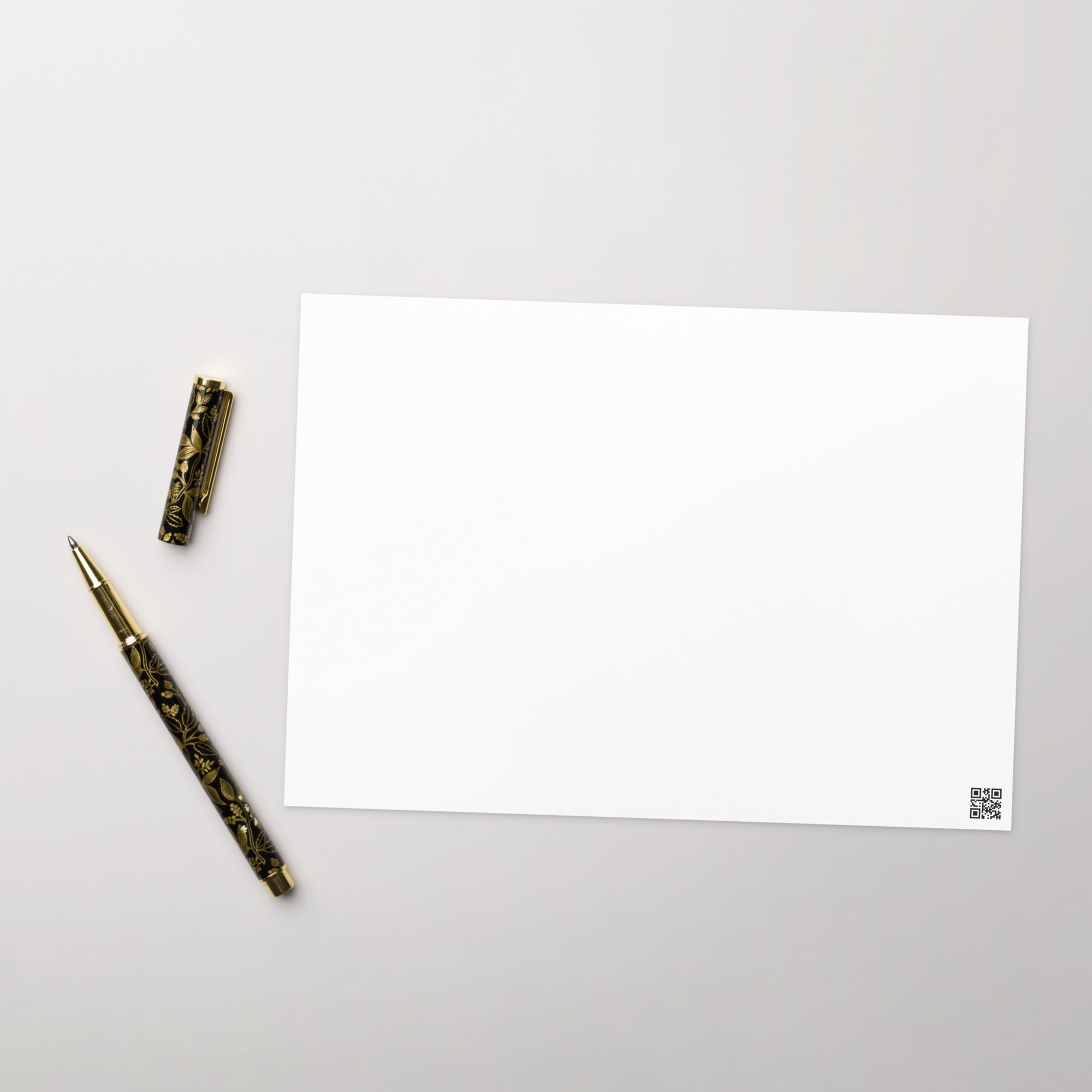 Bonne fête name day Greeting card, elegant floral design, blank inside with envelope