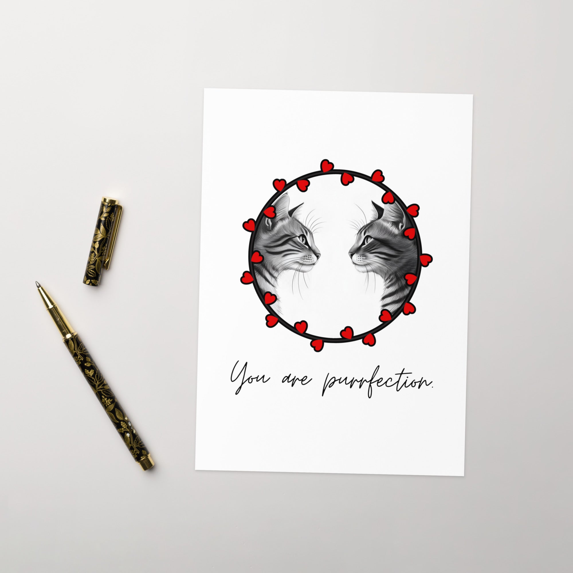You are purrfection Greeting card