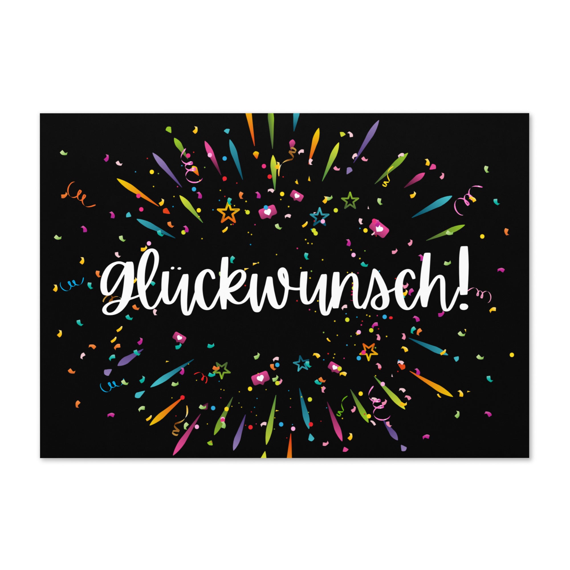 Glückwunsch Celebration Fireworks Greeting Card