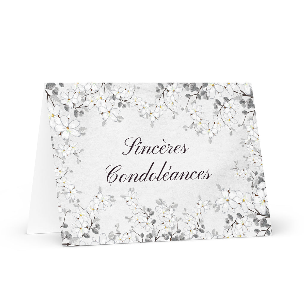 Sincères condoléances sympathy card