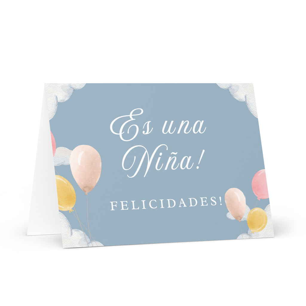Es una niña! (It's a girl!) Spanish Greeting card