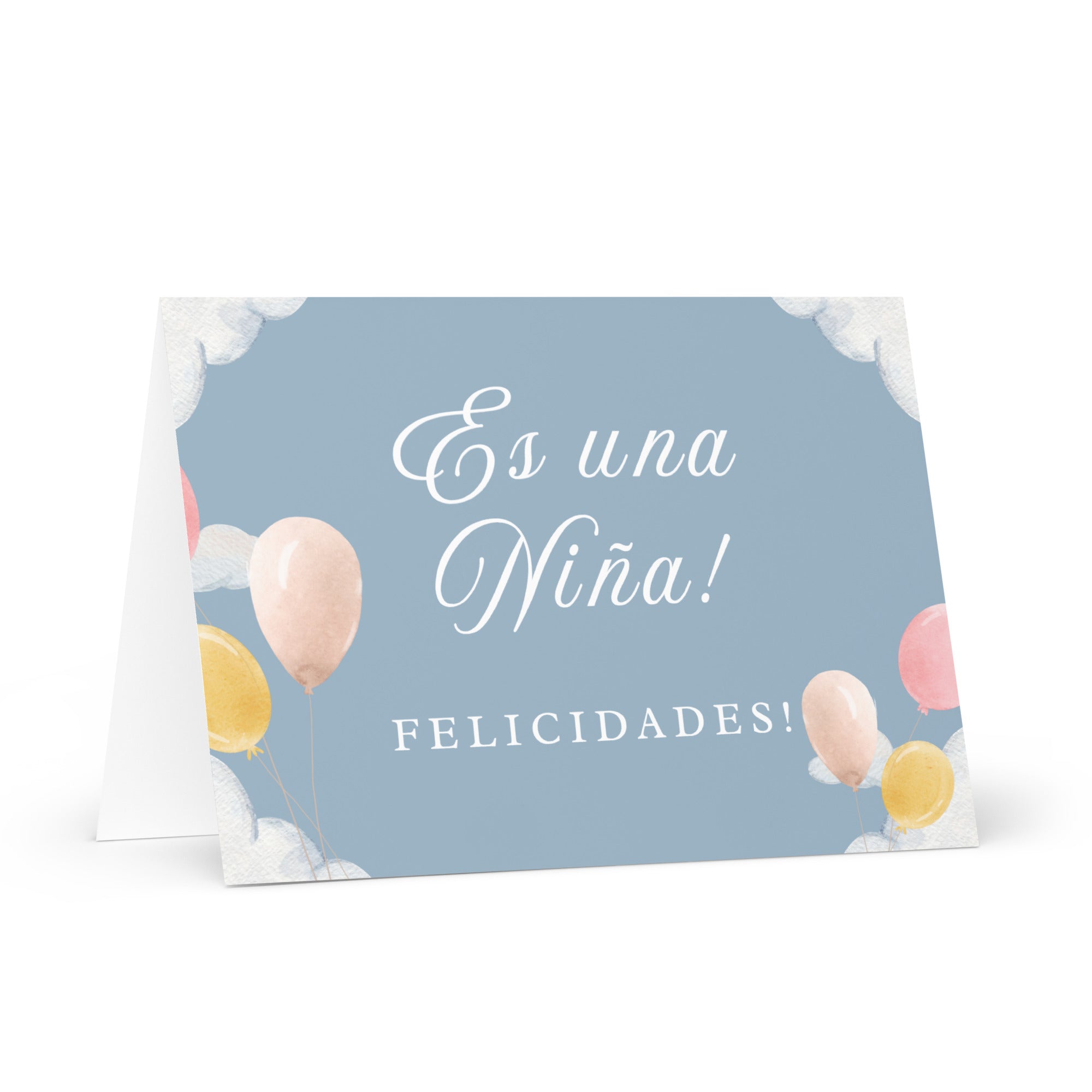 Es una niña! (It's a girl!) Spanish Greeting card