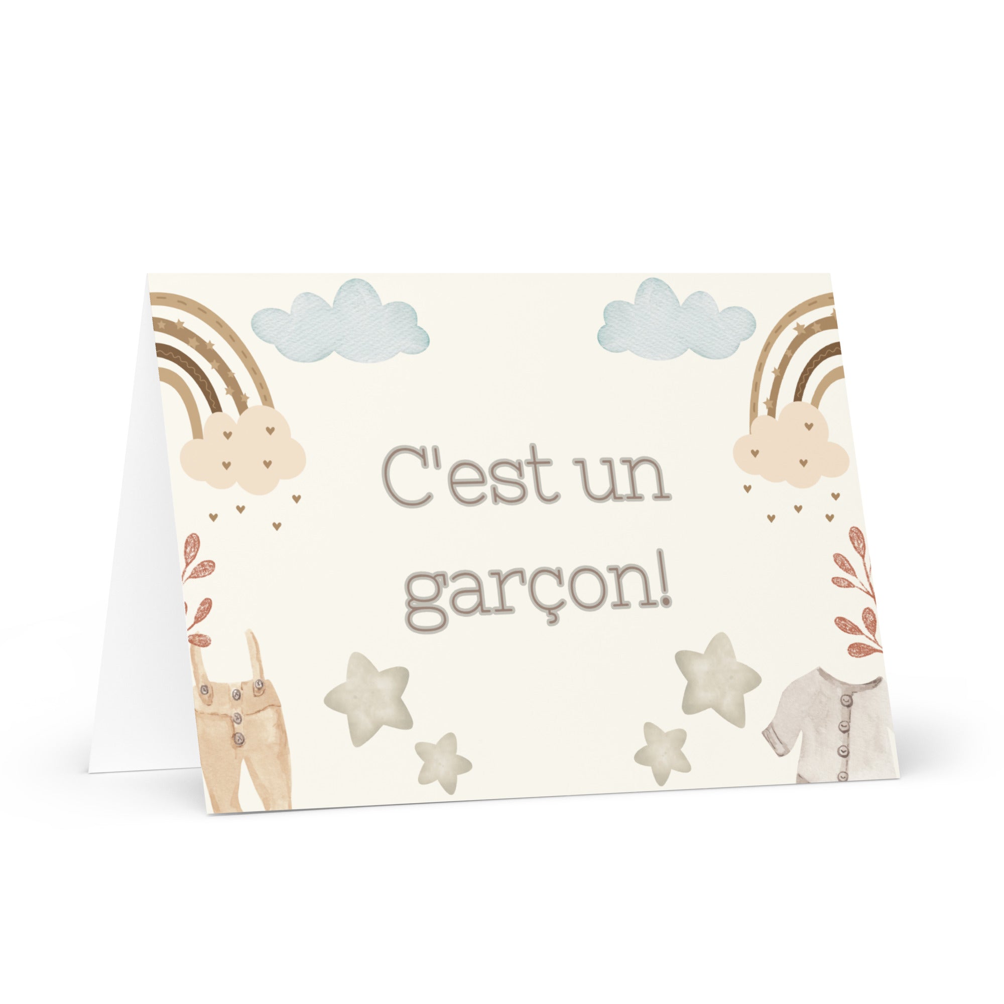 C'est un garçon! (It's a boy) French Greeting card