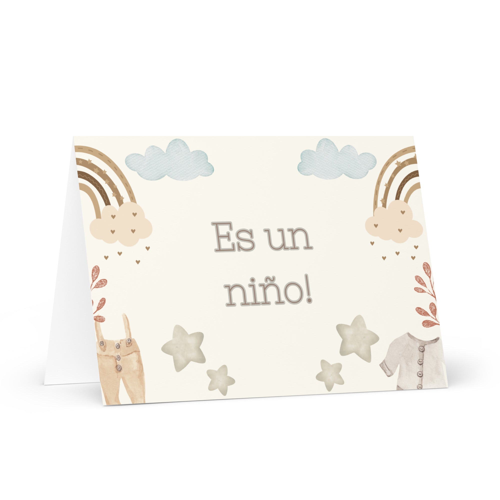 Es un niño! (It's a boy!) Spanish Greeting card