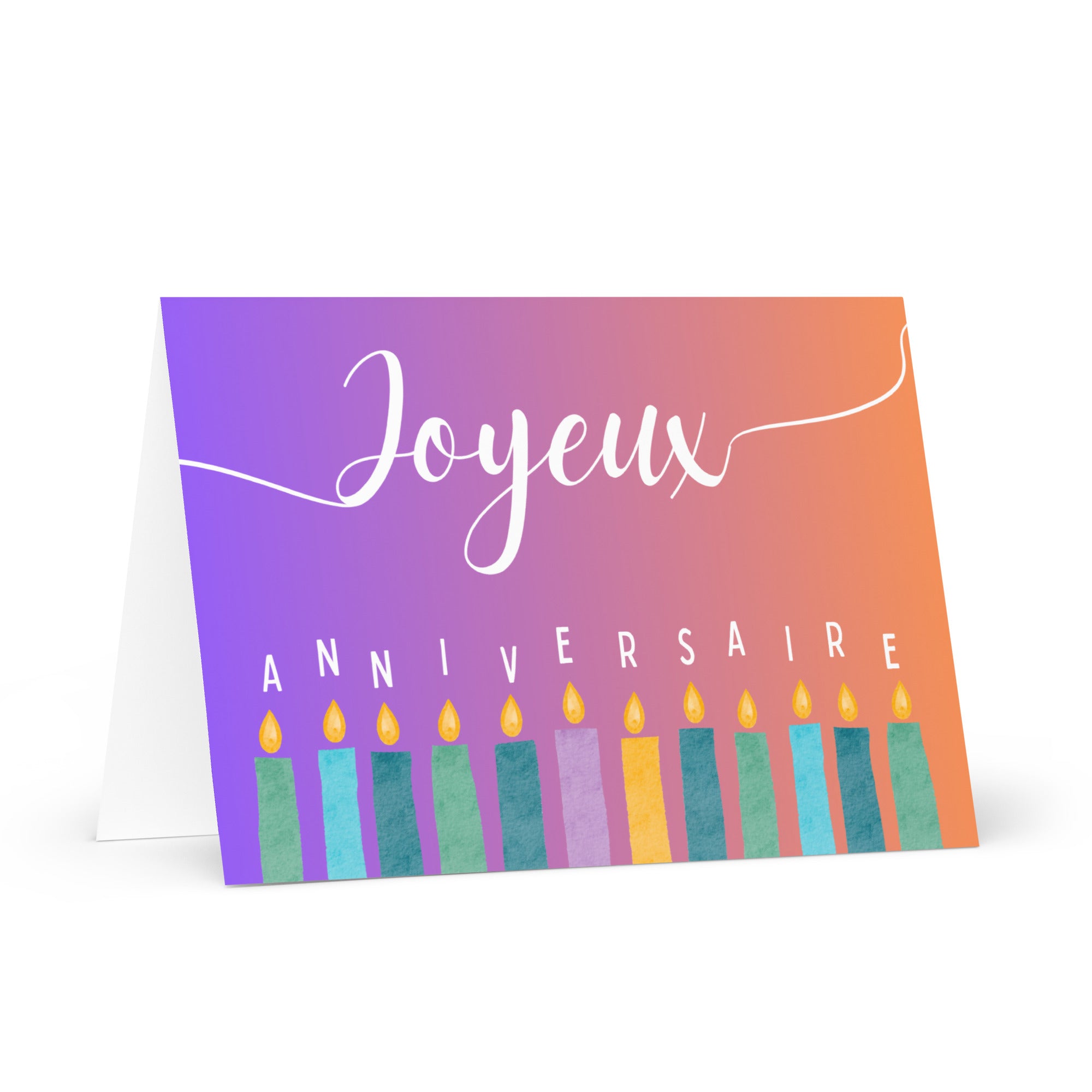 Joyeux anniversaire candle Greeting card