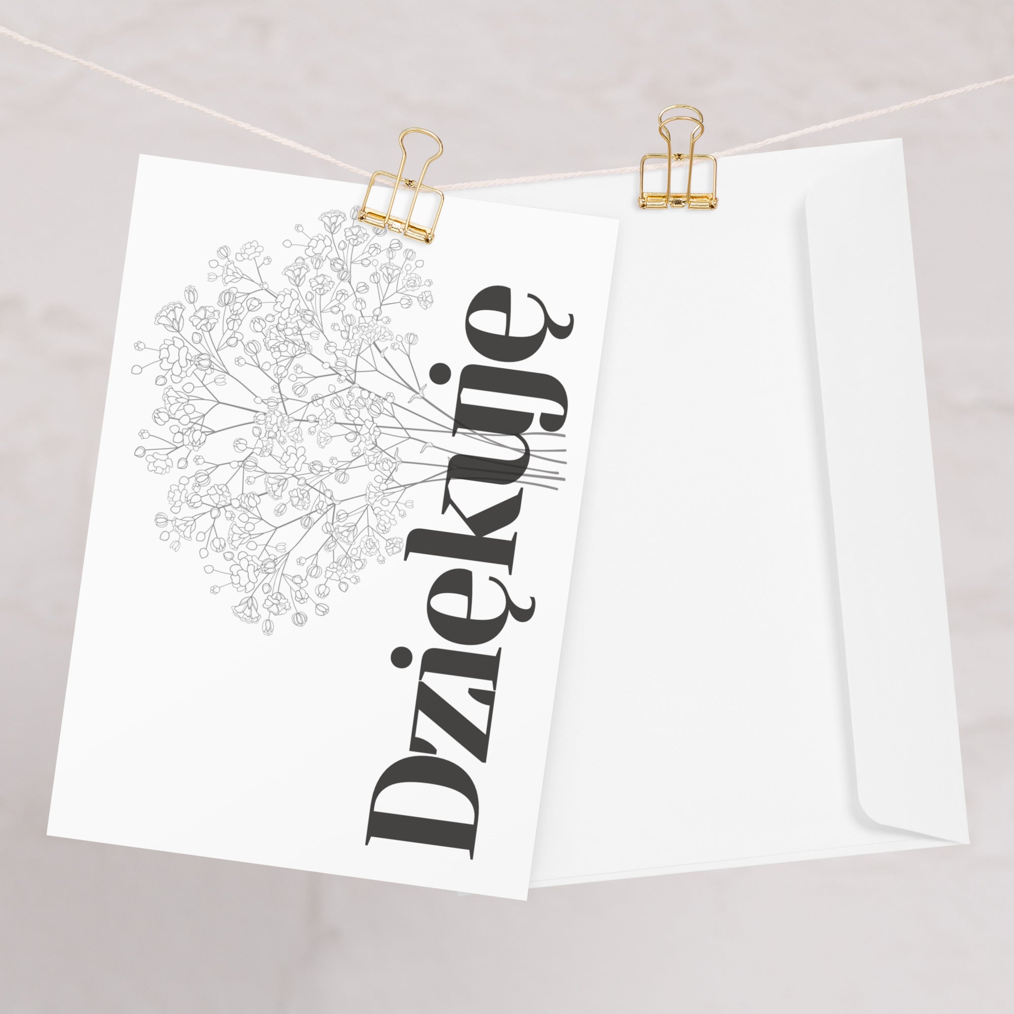 Dziękuję Polish Greeting card