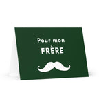 Pour mon frère moustache Greeting card by La Vie Bien