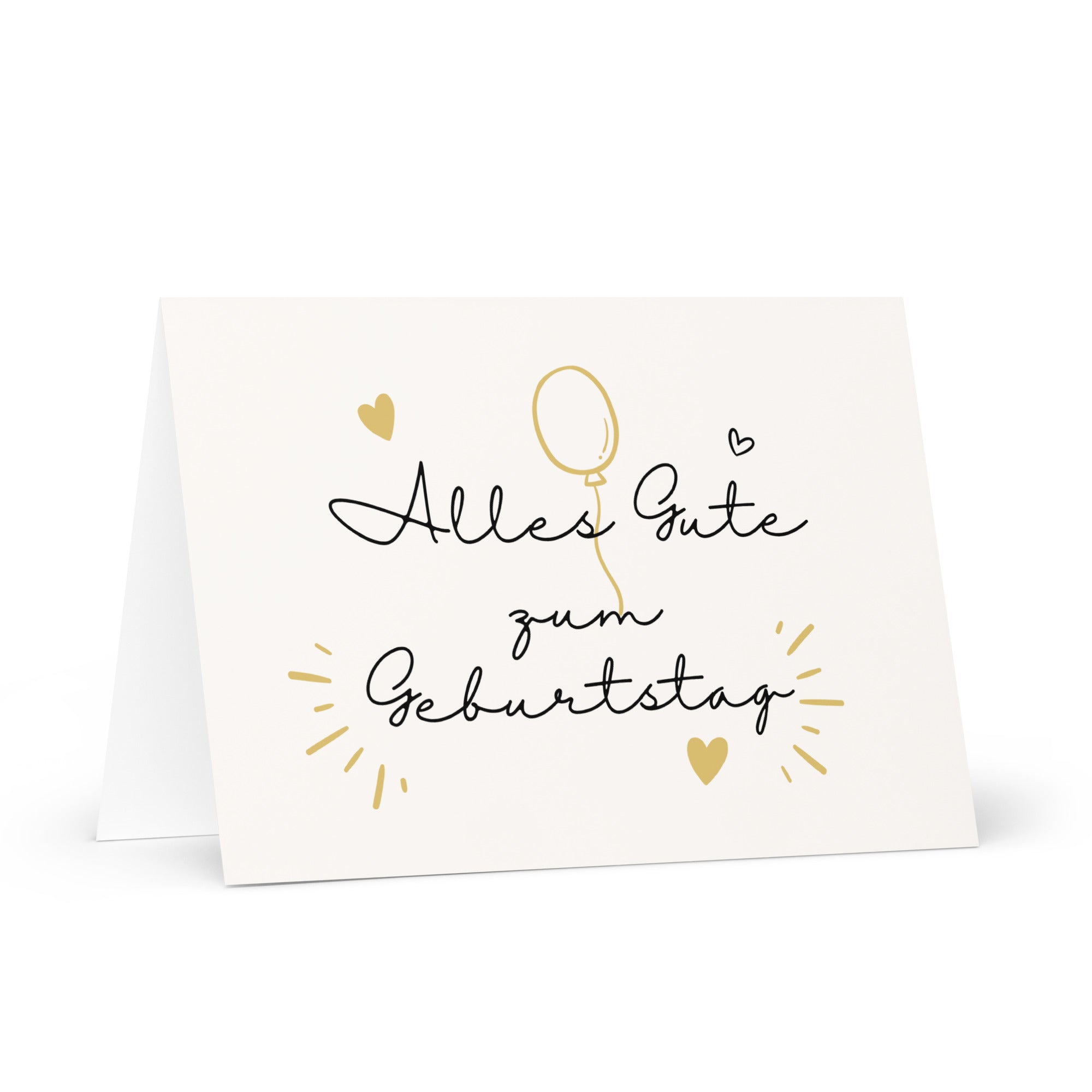 Alles gute zum Geburtstag gold balloon Greeting card