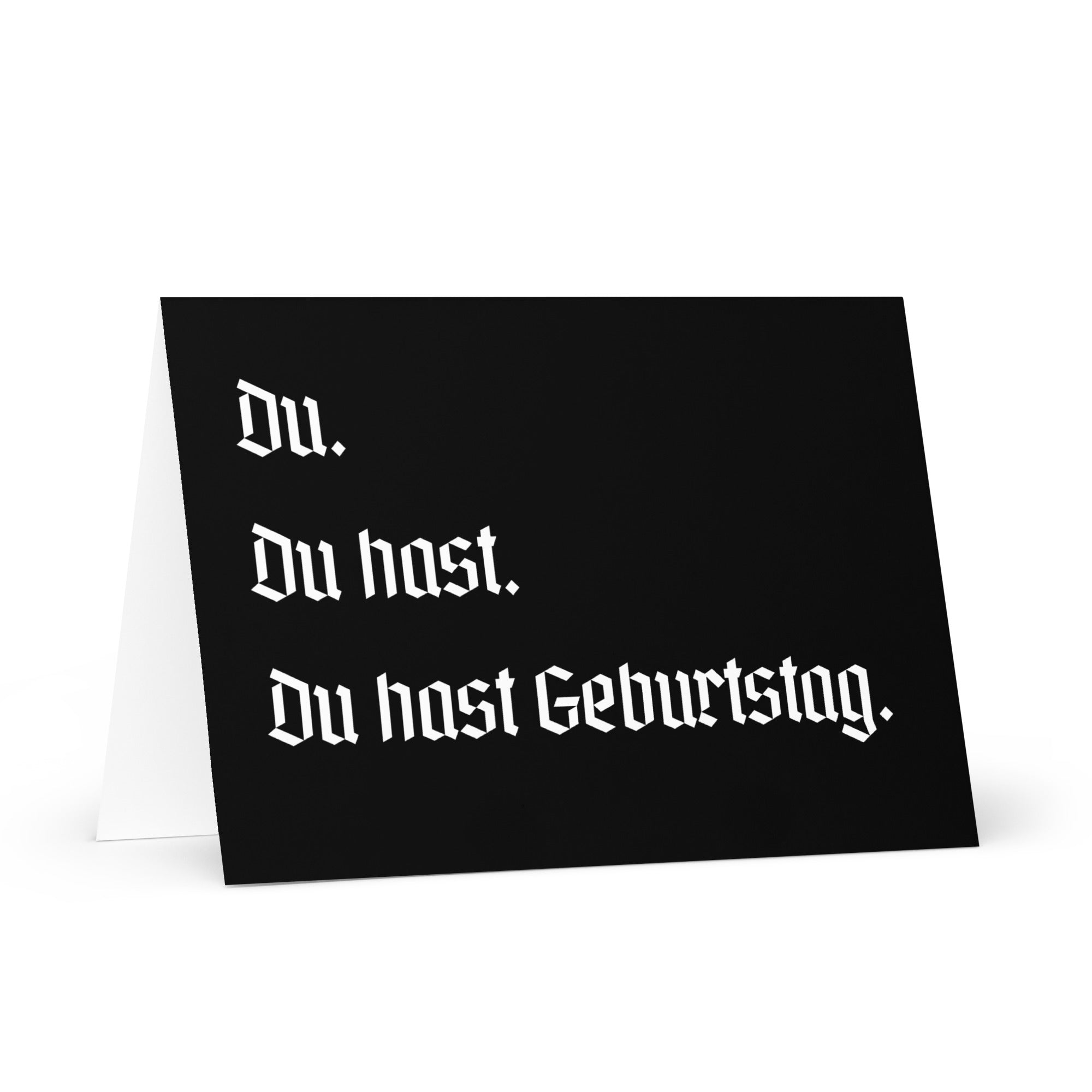 Du hast Geburtstag. German birthday Greeting card