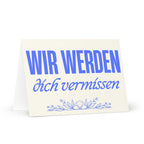 Wir werden dich vermissen Greeting card by La Vie Bien